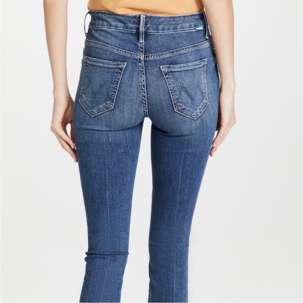 Mother Jeans The Looker Ankle Fray High Waist Medium Wash Size 29